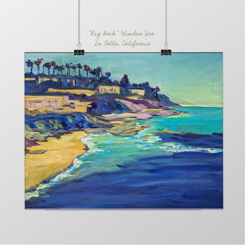 Windan/'Sea La Jolla Wall art Wind and Sea Beach Framed and canvas giclee La Jolla Poster print Available in Prints California