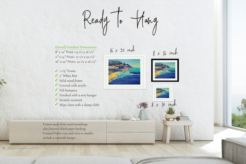 Windan/'Sea La Jolla Wall art Wind and Sea Beach Framed and canvas giclee La Jolla Poster print Available in Prints California