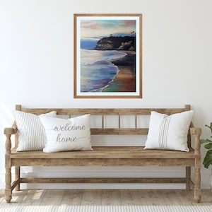 Encinitas painting, Swamis art, Poster, Encinitas Beach Print for Southern California Style,  Beach print, Christmas Gift