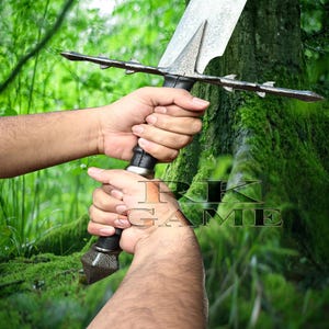 Handmade Damascus Steel Fantasy Sword Replica: Dark Rider Cosplay