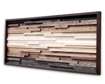 Wood Wall Art, Abstract Landscape, Painting on Wood, Rustic Wall Decor, Modern Rustic Art, Wooden Wall Decor, 3d Wall Art, Ombre Art