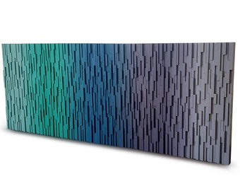 Gradient Wall Art, 3D Wall Art, Ombre Blue Green Wall Art, Coastal Wall Decor, Ocean Wall Art, Beach House Decor, XXL wall art