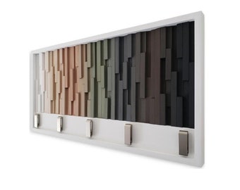 Wall Coat Rack, Wood Coat Rack, Wood Art, Wall Hanging, Entryway Storage, Entryway Furniture, Fold Down Hooks, Flip Down Hooks, Storage Rack