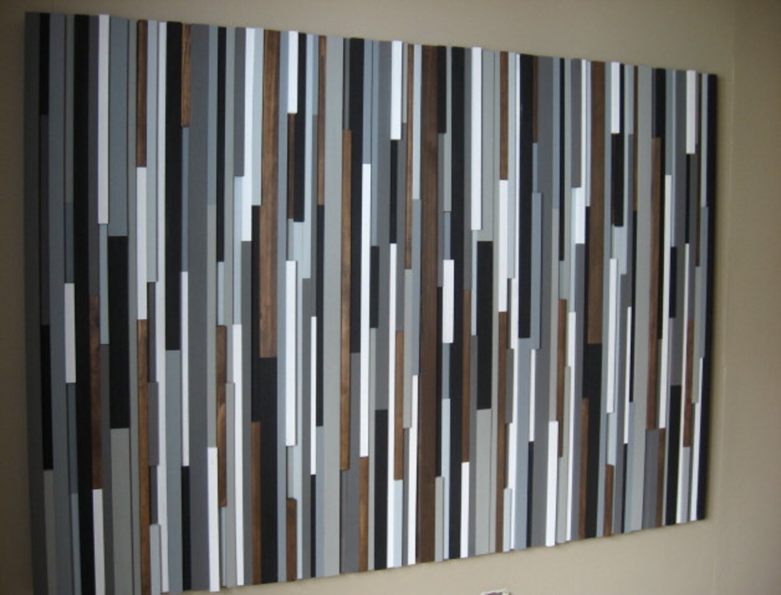 Large Wood Wall Hanging Brown and Gray Art Rustic Wall Etsy Canada