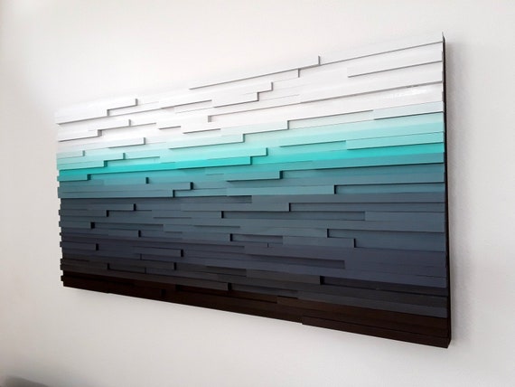 Wall Sculpture Wooden, Wooden Wall Art, Textured Wall Art, Painting on Wood, Large Wall Art, Beach Art, Abstract Wood Art, Costal Wall Art