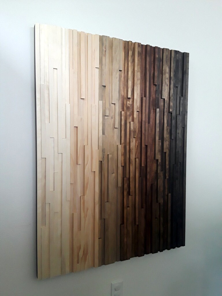 Rustic Decor Wood Art Living Room Picture Large Wall Etsy Canada