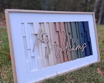 Personalized Family Last Name Wood Wall Decor Large