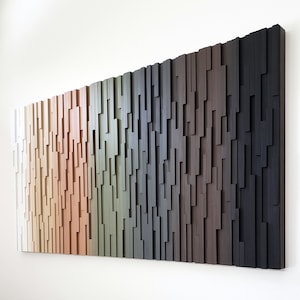 Modern Textured Wall Art Made of Wood, Ombre Art, Art for Office, Art for Hotel, Unique Wall Art, Custom Art, Extra Large Wall Art