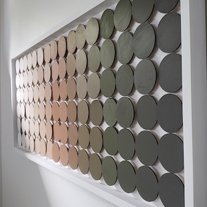 Wall Art Circle, Circles Wall Decor, Geometric Wall Art, Ombre Wall Art, Wood Wall Sculpture, Abstract Painting on Wood, 2d Wall Art Large