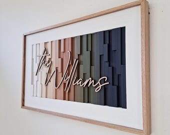 Personalized Last Name Sign, Family Name Wall Art, Wedding Name Sign
