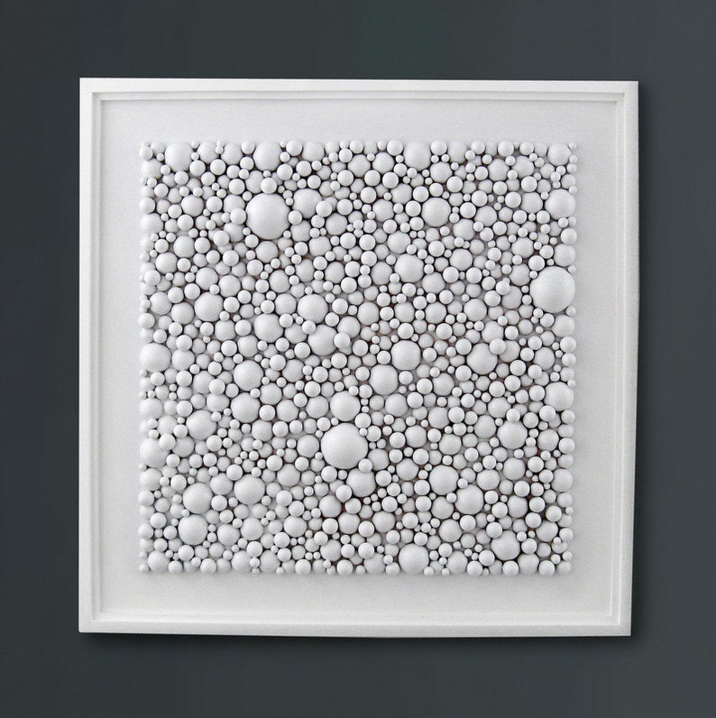 White Wall Art Wood Sculpture Home Decor