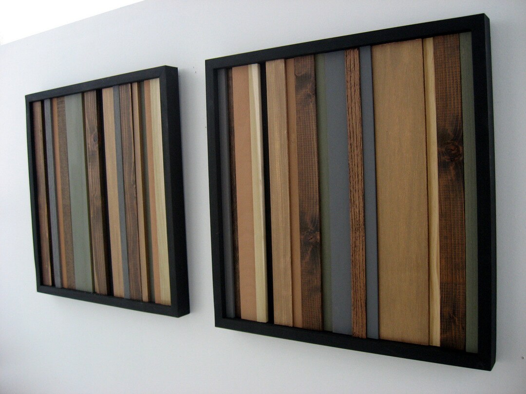 Rustic Wall Decor, Wall Art Set of Two, Wooden Wall Decor Rustic