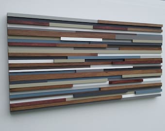 Modern Wood Sculpture, Wall Art, Wood Wall Art, Abstract Wall Art, Modern Rustic Art, Wood Sculpture - Abstract Painting, 22x44