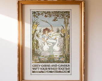 "Vintage ""Grey Goose"" Kinderlied Kunstdruck"