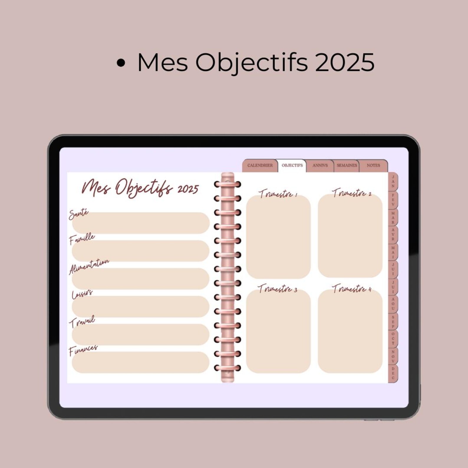 Agenda 2025 Agenda Mensuel 2025-2026 Agenda Personnalsé Agenda Annuel