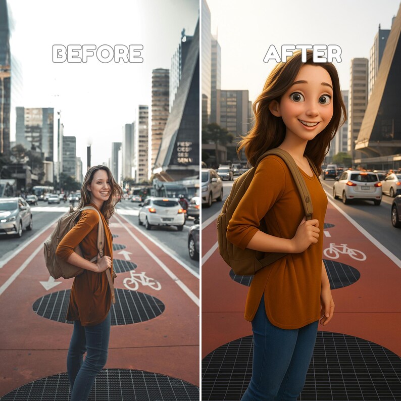 Custom Pixar-style Family Portrait | Personalized Cartoon Art (digital ...