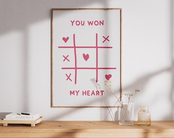Card & Poster Set Valentines Day Digital Print Greeting Card Poster