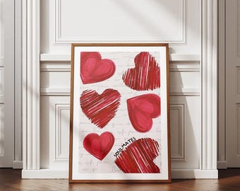 Soulmate Heart Digital Print- Minimalist Design Wall Decor Art