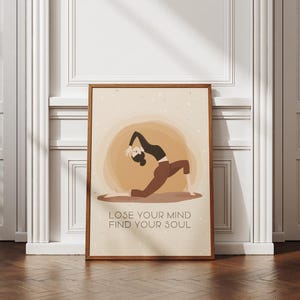 Poster Boho Yoga Meditazione Stampa artistica digitale / Arte di consapevolezza per sala di meditazione Studio di yoga Decorazione Yoga Wall Art Posa Stampa digitale
