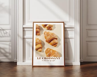 Croissant Digital Print - Minimalist Design Wall Decor Art | Kitchen Printable Posters