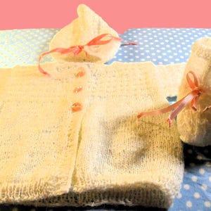 Hand Knit White Layette
