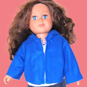 blue 18&quot; doll hoodie