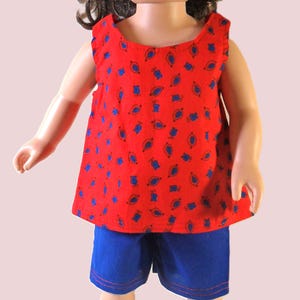 18&quot; doll shorts & top