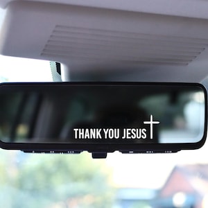 Autospiegel Aufkleber - Thank You, Jesus