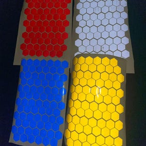 Reflective Hexagon, Reflective Bike Stickers Decals