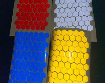 Reflective Hexagon, Reflective Bike Stickers Decals