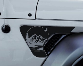Fender Flag Vent Decals for Jeep Wrangler JL & Gladiator JT (2018–2025)