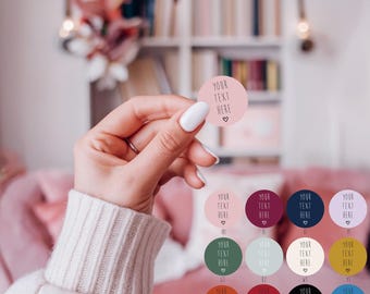 Custom Round Stickers – Wedding Favor & Business Labels, 12 Colors