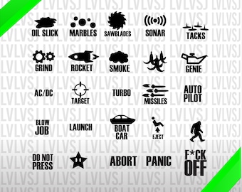 Car Button Sticker SVG Designs