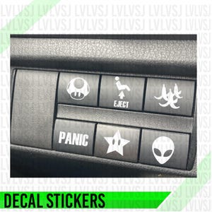 Funny blank car button decals