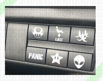 Funny blank car button decals