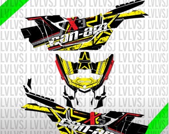 CAN-AM Maverick X3 (2017-2022) Design Template | Editable Digital File for Wraps & Graphics