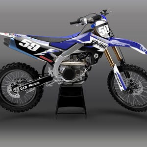 Yamaha YZ YZF 65-450cc FactoryX Blue Sticker Kit 2010-2025