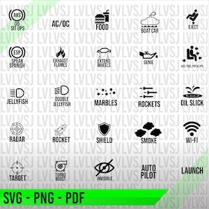 Funny Car Buttons SVG Icon Pack – direct downloaden, digitaal bestand