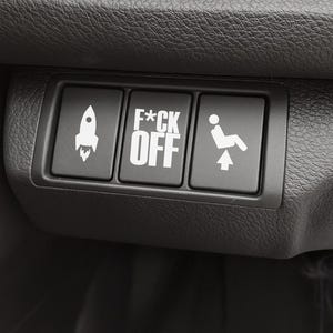 Eject, rocker etc.- 9 Funny car button decals