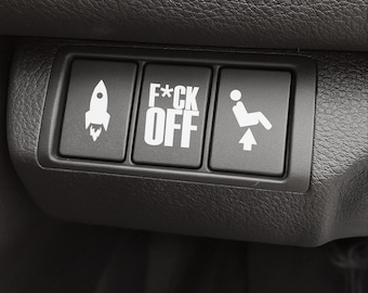 Éjecter, basculer, etc. - 9 décalcomanies de voiture amusantes