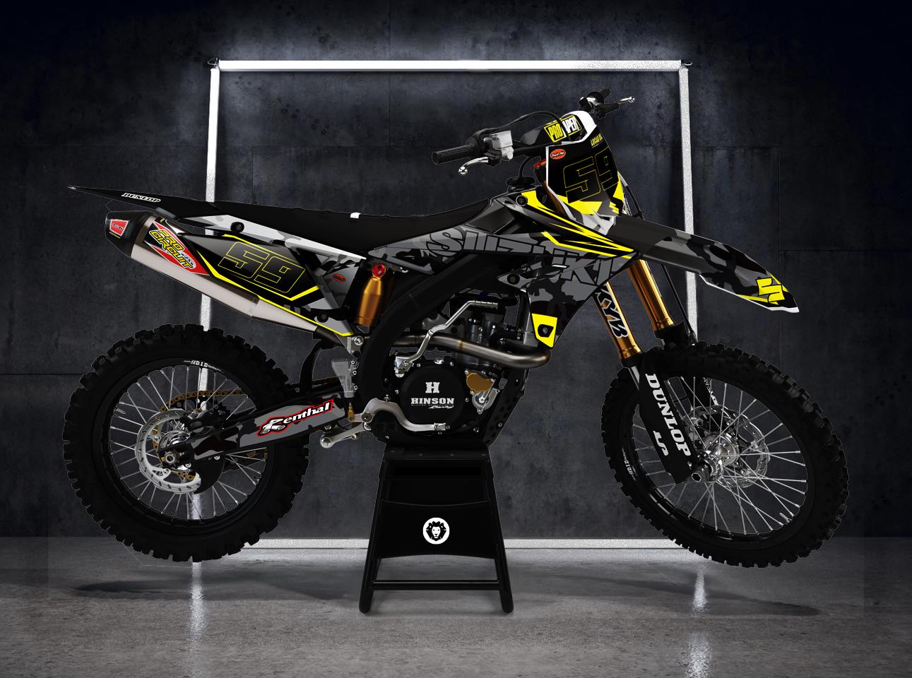 Suzuki RMZ 250 450 Graphics Kit – All Years, Black Army - Etsy