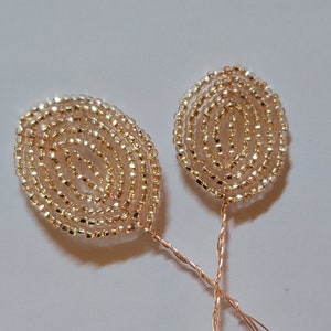 Thirty French Beaded Flower Petals for Crafting 2