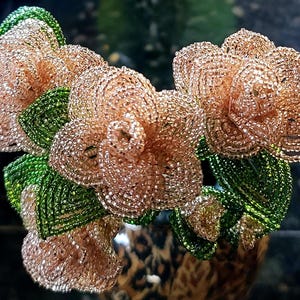 12 Stems French Beaded Tea Roses 2