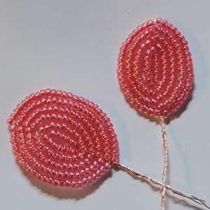Thirty French Beaded Flower Petals for Crafting 6