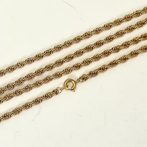 Vintage Gold Filled Rope Chain V198