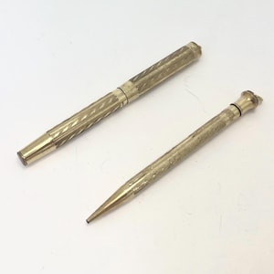Vintage Gold Filled Pencil & Fountain Pen With 14k Gold Nib V191