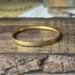 Vintage Gold Filled Baby Bracelet Bangle By Kiddie Kraft &quot;Gloria&quot; V855