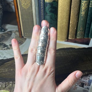 Sterling Silver Articulated Armor Ring V632