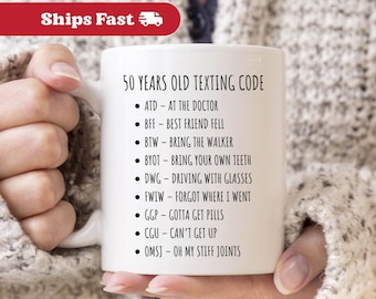 Funny 50th Birthday Mug 50th Birthday Gift For 50 Years Old, Born in 1975 Mug 1975 Birthday Gift For Women Gift For Her, Friend 50 Birthday