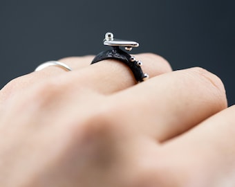 Handcrafted Silver Ring For Everyday Wear Sterling Silver Oxidized Jewelry Perfect For Casual style lover Minimalist Blackened Ring